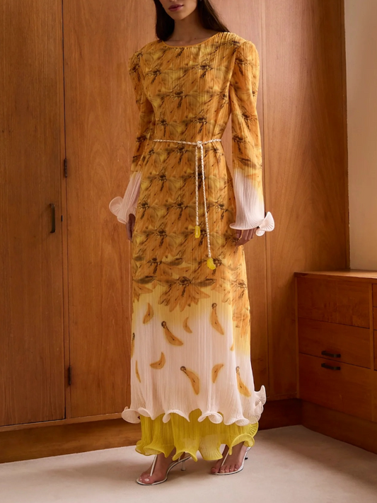 BATHERS FLUTED PLEAT MAXI DRESS