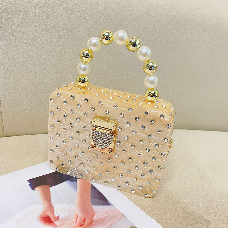 Diamond Beaded Acrylic Bag