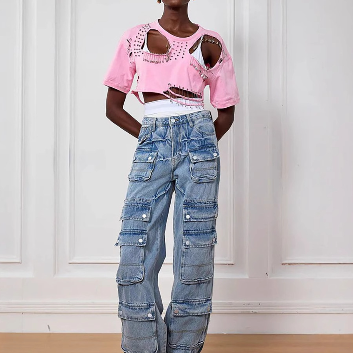 Stylish Rough Pin T-shirt