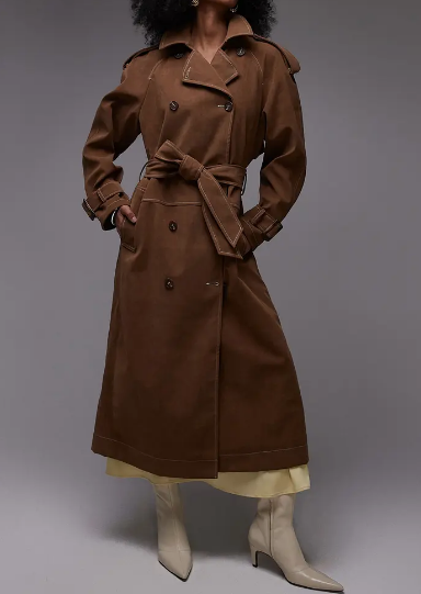Chill Suede Oversize Trench Coat