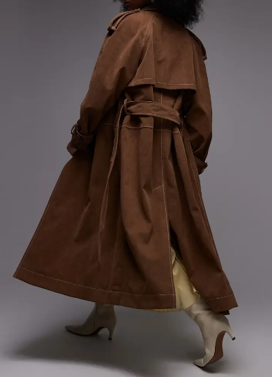 Chill Suede Oversize Trench Coat