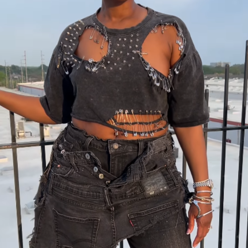 Stylish Rough Pin T-shirt