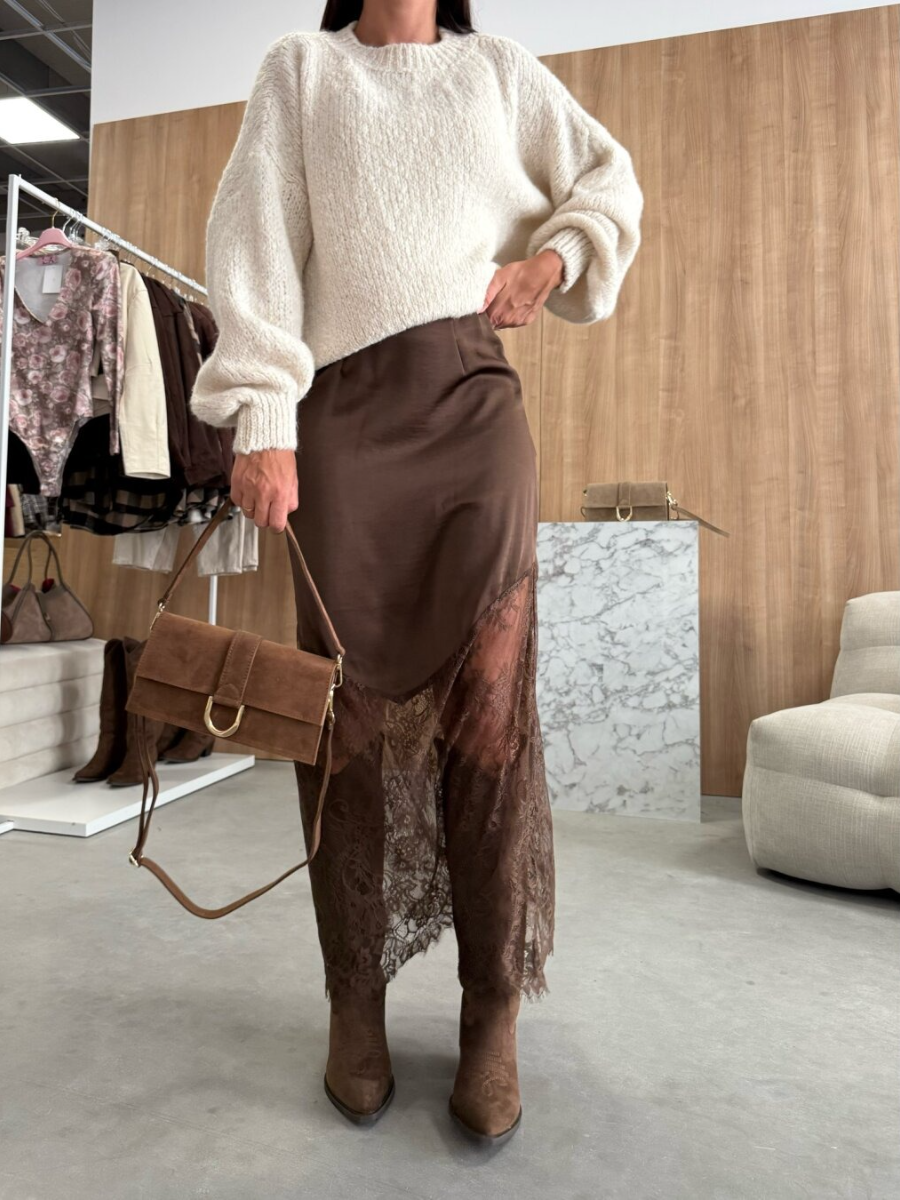 Chocolate Lace Skirt Braid